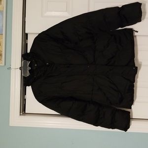 Faded Glory black ladies puffy jacket, size M (8-10)